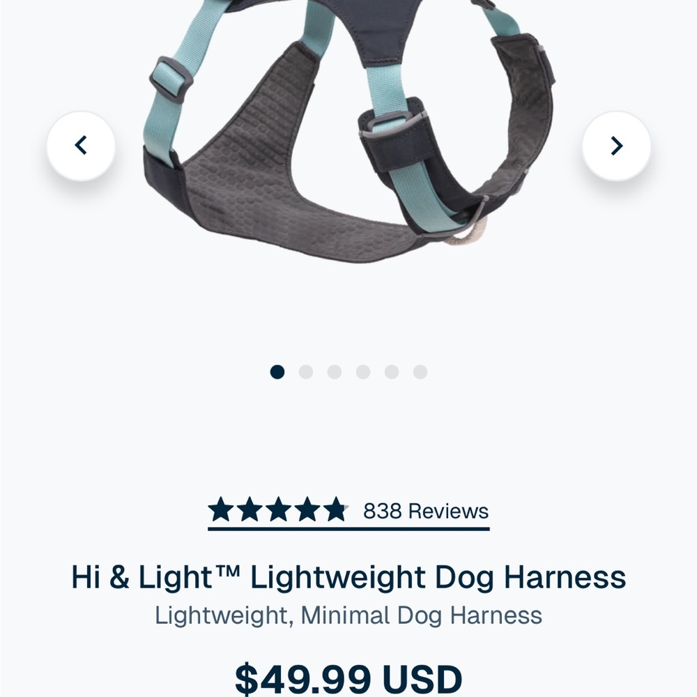 RuffWear Hi and Light Harness - Picture 5 of 5